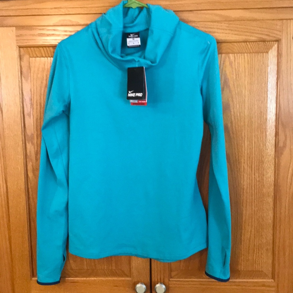 NIKE PRO DRI-FIT Women Hyperwarm  OCEAN BLUE MED